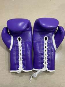 Juego de Boxeo Morado Estampado de Primera Calidad Fabricado en Fábrica para Entrenamiento de Adultos, Guantes de Boxeo Hechos a Medida - Product Image 5