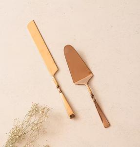 hot <b>sale</b> luxury Hand Forged Leaf Silver Plated Cake <b>Knife</b> & Server <b>Set</b> new metal flatware cutlery <b>for</b> wedding use cake server - Product Image 2