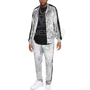 Survêtements en velours grande taille avec logo personnalisé pour l'extérieur Survêtements en velours pour hommes, hiver, décontractés, respectueux de l'environnement, respirants, légers et durables - Product Image 4