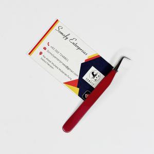 Pinzas de Precisión para Pestañas de Volumen en Ángulo de 90 Grados, Sostenibles, con Logotipo Personalizado, Acero Inoxidable, 10 mm, Lisas, Probadas a Mano - Product Image 4