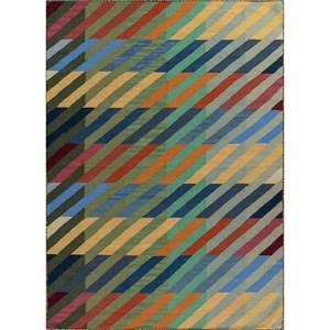 Classic <b>Red</b> & Orange Geometric <b>Wool</b> Rugs Large Area 9x12 Flat Weaves for Entryway for Home Use or Gift-Model ADWL-13221 - Product Image 1