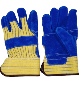 Industrial Construction Safety Gloves Double Palm Cow Split Leather Canadian General Purpose Anti-Cut <b>Hand</b> <b>Arm</b> <b>Protection</b> - Product Image 4