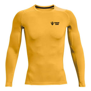 เสื้อรัดรูปแขนยาวของผู้ชายเสื้อรัดรูปโลโก้แบบใหม่สีตามสั่ง - Product Image 1