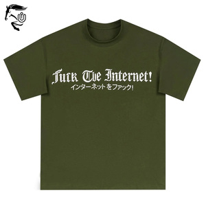 Camiseta de Hombre con Cuello Redondo, Estampado Digital, Informal, 100% Algodón, Felpa, Gruesa, Secado Rápido, Transpirable, Ecológica, con Letras - Product Image 3