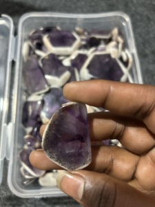 100% Natural Amethyst Slice Cabochon Custom Size <b>Healing</b> <b>Crystal</b> Quartz Loose Gemstone Wholesale Gemstone Cabs - Product Image 4