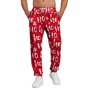 Pantalon de survêtement de Noël coupe décontractée pour hommes Pantalon de survêtement de Noël en polyester pour des vacances d'hiver confortables - Product Image 1