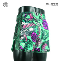 Short de Muay Thai personnalisé imprimé par sublimation Short de Kickboxing élastique à la taille Short pour hommes et femmes incluant MMA Boxing