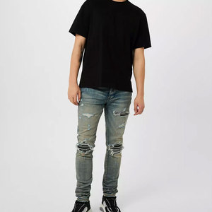 Encuentra icono similar, logotipo personalizado, pantalones vaqueros holgados de mezclilla informales sólidos para hombre, pantalones vaqueros holgados, pantalones desgastados para hombre - Product Image 2