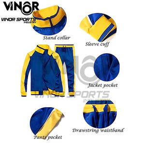 Survêtement 2 pièces décontracté à manches longues pour hommes, ensemble de survêtement de sports d'hiver, jogging - Product Image 3