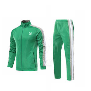 Vente chaude 100% coton vêtements de sport pour hommes confortable fermeture éclair Slim Fit survêtement pour l'entraînement d'hiver motif solide respirant - Product Image 1