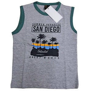 Custom Logo Printing OEM Plus Size Breathable Bodybuilding Fitness Sports Muscle Vest Tank Top <b>Sleeveless</b> Cotton Men - Product Image 1