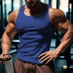 Débardeur d'entraînement de gymnastique sans manches chemise de musculation Fitness Muscle Vest Sports Training Tee Lightweight Activewear Summer - Product Image 1