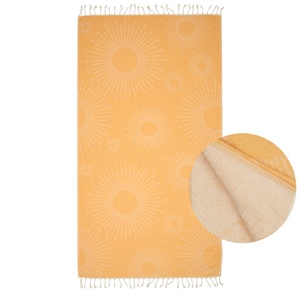<b>Turkish</b> Beach <b>Towel</b> 90x180 cm Wholesale - Sunbright Terry-backed Jacquard 100% <b>Turkish</b> Cotton, Hotel Pool Spa OEM Supplier - Product Image 2