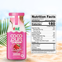 Vinut Cocogurt Drink W Aardbei | 280Ml (Verpakking Van 24), Non-Gmo, Geen Toegevoegde Suiker, Groothandel Leverancier, Gratis Monster, Oem Odm