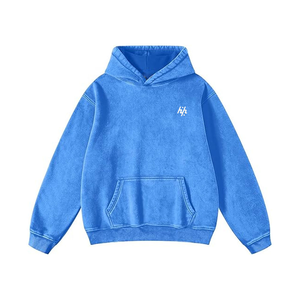 Precio al por mayor sudaderas con capucha para ropa de Hombre Sudaderas con capucha de lavado ácido 100% estilo urbano Sudadera con capucha acogedora con logotipo bordado - Product Image 5