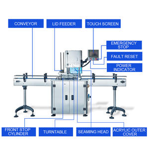 Lev铝盖塑料罐Seamer机器全自动易拉罐封口机 - Product Image 3