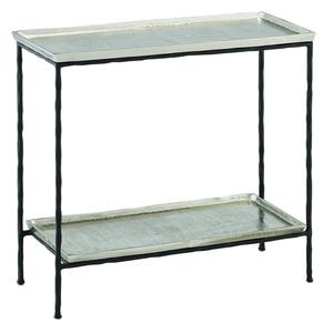 Table d'appoint métallique créative pour canapé Table d'appoint en aluminium et fer Plateau rectangulaire Design unique pour le salon et la chambre à coucher - Product Image 2