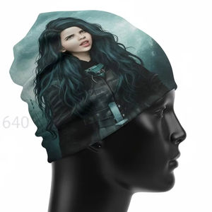 Gorro plano de acrílico de punto con estampado de sublimación, gorro suave y cálido, gorro elástico con logotipo personalizado para deportes al aire libre, ropa de moda - Product Image 3