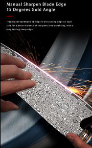 Couteau de cuisine forgé à la main avec manche en bois de fer japonais LAMES PRESTIGE de haute qualité OEM ODM personnalisé en gros - Product Image 2