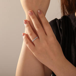 Jeulia Minimalist Heart <b>Ring</b> Sterling Silver with Zircon-Men's Rhodium Plated Gift Jewelry - Product Image 4