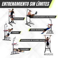 Sistema de gimnasio en casa Mobiclinic MultiFit de 100kg, estación completa de entrenamiento con respaldo ajustable, acero acolchado, capacidad máxima
