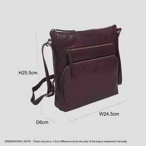 กระเป๋าสะพายพาดลำตัวหนังบัฟหนังแท้ขัดเงาแบบอิตาลีเนื้อละเอียดสีแทนผัก (VT) ผู้ผลิตชั้นนำของอินเดีย - Product Image 5