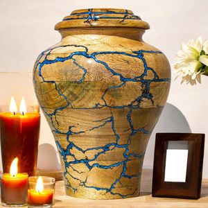 Urne funéraire élégante en bois et résine |   Finition lisse |   Prix de gros - Product Image 2
