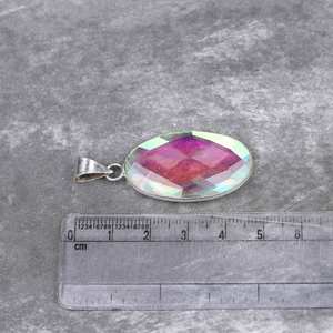 Colgante de Topacio Místico, Plata de Ley 925, Colgante de Piedra Preciosa Hecho a Mano, Collar de Joyería, Regalo para Ella, Joyería de Topacio Místico - Product Image 6
