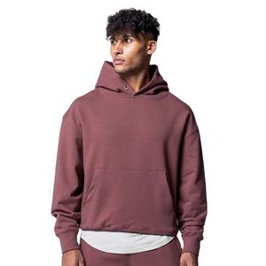 Sweat-shirt à capuche vierge surdimensionné pour hommes, couleur unie, simple, logo personnalisé, haute qualité, lourd - Product Image 5