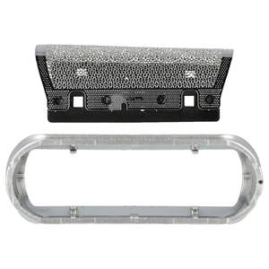 Cabezal de Repuesto para Afeitadora Eléctrica 3 en 1 Plateado, Cuchilla y Rejilla, Apto para Uso en Seco/Húmedo, para Afeitar Cara y Cuerpo, Lavable, Marco de Afeitadora Rotatoria - Product Image 1