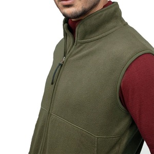 Street Wear 100% Cotton <b>Gilets</b> Front Zipper Utility <b>Fleece</b> WInter Vest <b>Men</b> Custom Design and Embroidery Logo <b>gilets</b> Vests - Product Image 5