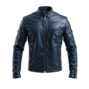 Nueva chaqueta de cuero para hombre, abrigo, chaquetas de motorista informales Vintage para hombre, abrigo de motocicleta a la moda, chaquetas nuevas de invierno - Product Image 3