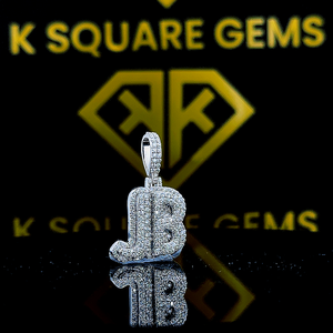 Custom 925 Silver Moissanite Diamond Pendant Iced Letter M with VVS Baguette <b>Initial</b> Hip Hop Fine Jewelry with Link <b>Chain</b> Charms - Product Image 6