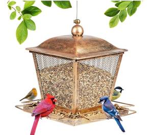 Comedero para pájaros con cuenco de Metal con cadena para accesorios decorativos de jardín, comedero para pájaros de Metal, uso colgante para balcón interior y exterior - Product Image 4