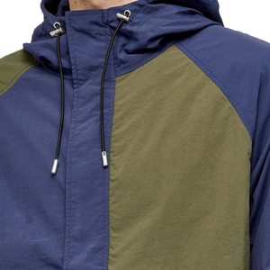 Chaqueta Cortavientos con Capucha de Dos Tonos y Bloques de Color, Transpirable, con Logotipo Personalizado, Chaqueta Cortavientos para Hombre de Club de Fútbol - Product Image 5