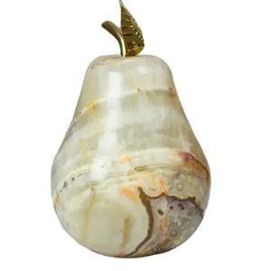 Poire Vintage Onyx, Sculpture de fruits en onyx naturel, décor à la maison poire onyx - Product Image 3