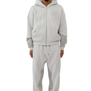 <b>Hoodies</b> High Quality Cotton Zip up Oversized Drop Shoulder Hoodie Heavyweight Zip up Hoodie for <b>Men</b> - Product Image 2