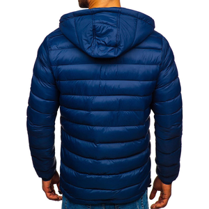 Veste matelassée en toile pour homme à prix de gros, col montant, motifs entièrement personnalisables, séchage rapide, coupe-vent, respirante, manches longues - Product Image 6