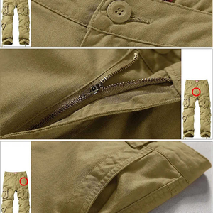 Vente en gros de pantalons cargo en coton confortable à séchage rapide, coupe ajustée, pantalons légers pour hommes, droits rayés et incurvés - Product Image 5