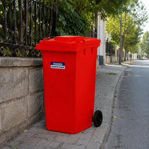 Turkish Manufacturer's 360L Plastic Waste Container <b>Red</b> <b>Hot</b> Sale - Product Image 1