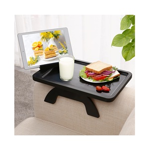 High Quality Wooden <b>Sofa</b> Armrest Tray | Portable Couch Arm Clip <b>Table</b> for Living Room, <b>Small</b> Apartments & Household Storage - Product Image 3