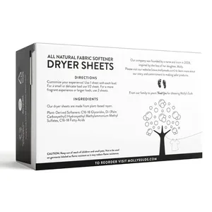 Natural Organic Hypoallergenic Anti-Static <b>Fabric</b> <b>Softener</b> Strip <b>Laundry</b> Dryer Sheets for Washer Dryer Hot Sale at Cheap Price - Product Image 2