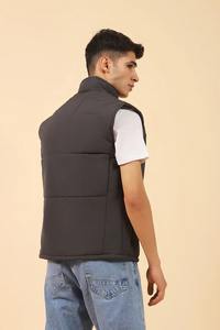 Blouson matelassé unisexe sur mesure pour l'hiver et l'automne, col montant, fermeture éclair, motif décoratif, design uni, toile, prix bas, OEM - Product Image 2