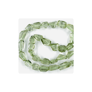 Cuentas de piedras preciosas facetadas de cuarzo amatista verde de alta calidad de hebra de 17 pulgadas al por mayor, tamaño aproximado de 12-15mm sueltas para la fabricación de joyas - Product Image 4