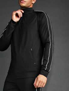 Chándales personalizados ribete de rayas laterales detallado 100% algodón de alta calidad precio al por mayor muestra gratis chándales para hombres. - Product Image 6