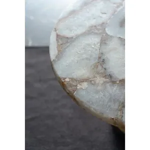 Présentoir à gâteaux en métal poli doré design et moderne Vaisselle pour événements de mariage Présentoir à desserts et gâteaux en métal laiton avec cuillère - Product Image 6