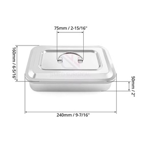 ถาดใส่เครื่องมือแพทย์/ทันตกรรม ทำจากสแตนเลสเกรดผ่าตัด ใช้ด้วยมือ |   ถาดจัดระเบียบอุปกรณ์ผ่าตัดอเนกประสงค์แบบใช้ซ้ำได้ - Product Image 2