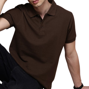 เสื้อยืดโปโลสำหรับผู้ชายผ้าโพลีเอสเตอร์ระบายอากาศเป็นมิตรกับสิ่งแวดล้อมผ้าคอตตอน100% พรีเมี่ยม - Product Image 4