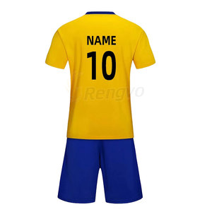 Uniforme de Fútbol al por Mayor de Alta Calidad para Hombre con Cuello en V y Nombre del Equipo Personalizado Impreso, 100% Poliéster - Product Image 2