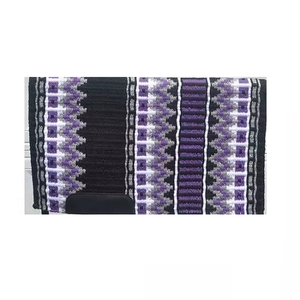 Tapis de selle en laine fantaisie de haute qualité de style occidental assuré par le fabricant indien d'équitation équestre - Product Image 1